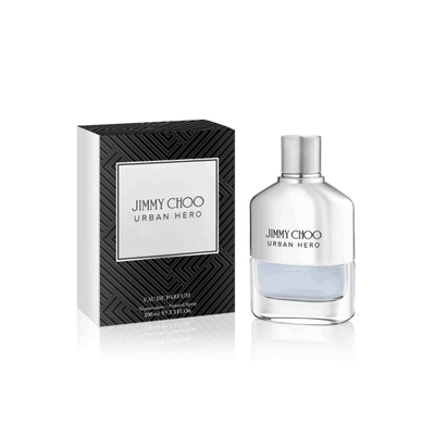 Jimmy Choo Urban Hero perfume bottle – Elegant and masculine EDP for confident men.
