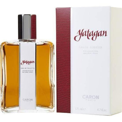 Vintage men’s perfume – Caron Yatagan with pine, oakmoss, incense, and musk notes.
