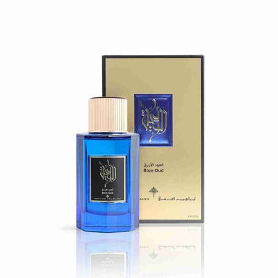 Elegant unisex fragrance by Ibraheem Al Qurashi featuring oud, patchouli, and tobacco in a premium Eau de Parfum bottle.