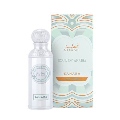 Gissah Sahara Eau De Parfum – A luxurious Woody Floral fragrance in an elegant bottle.