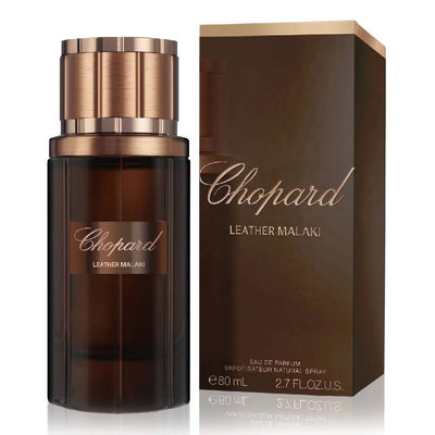 Chopard Leather Malaki perfume bottle and packaging