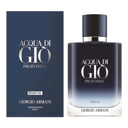 Giorgio Armani Acqua Di Gio Profondo Parfum 100ml perfume with bottle and packaging