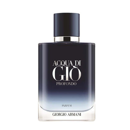 Acqua Di Gio Profondo Parfum Bottle with Elegant Blue Design