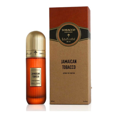 Ibraheem Al Qurashi Jamaican Tobacco Extrait De Parfum – A bold and refined unisex fragrance.