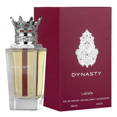 Lattafa Dynasty Eau de Parfum perfume bottle and packaging 