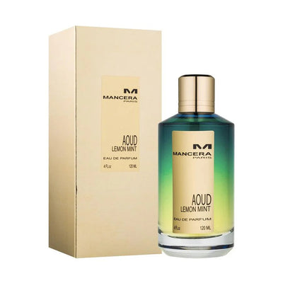 Mancera Aoud Lemon Mint Eau de Parfum perfume bottle and box