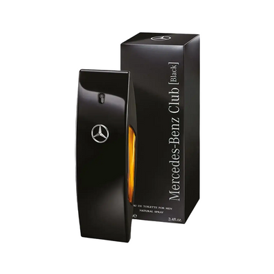 Mercedes-Benz Club Black perfume bottle and packaging