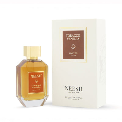Neesh Tobacco Vanilla Extrait de Parfum 100ml perfume bottle and box