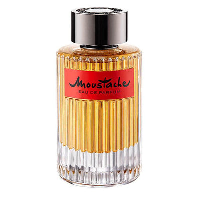 Rochas Moustache Eau de Parfum 125ml – a bold oriental woody fragrance for men with pink pepper, vanilla, and patchouli.