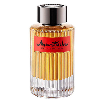 Rochas Moustache Eau de Parfum 125ml – a bold oriental woody fragrance for men with pink pepper, vanilla, and patchouli.