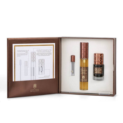 Abdul Samad Al Qurashi Dahn Al Fawah Agarwood Oil Set 12ml + 30ml – Luxurious oud oil blend for men and women.