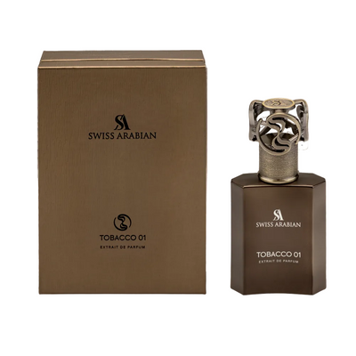 Swiss Arabian Tobacco 01 Extrait de Parfum Perfume bottle and box