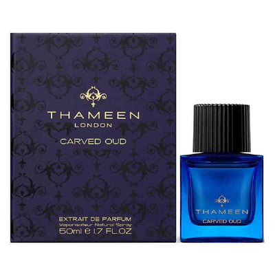 Thameen Carved Oud Extrait de Parfum 50ml perfume bottle and box