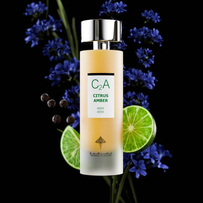 Ibraheem Al Qurashi Hope Dose Citrus Amber 75ml – Oriental fougere fragrance with patchouli, raspberry, and vetiver.
