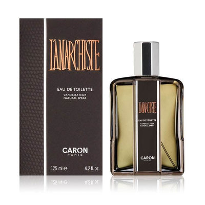 Luxury men’s perfume – Caron L’Anarchiste with mint, cinnamon, and musk notes.