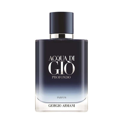Acqua Di Gio Profondo Parfum Bottle with Elegant Blue Design
