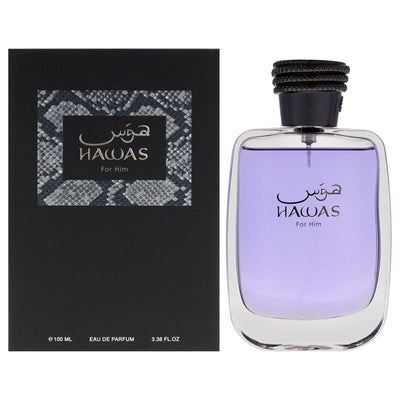 Rasasi Hawas Eau de Parfum for Men 100ml bottle with box