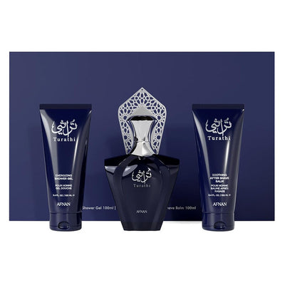 Afnan Turathi Blue Eau De Parfum Gift Set For Men