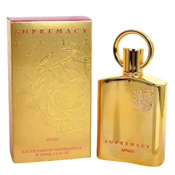 Afnan Supremacy Gold Eau de Parfum perfume bottle and packaging