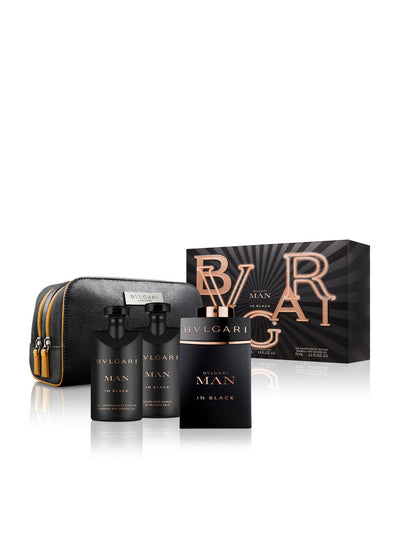 Bvlgari Man In Black Fragrance Gift Set with Pouch