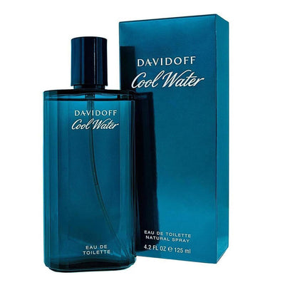 Davidoff Cool Water Eau De Toilette for Men 125ml perfume bottle and packaging