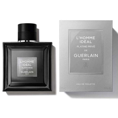 Guerlain L’Homme Ideal Platine Prive EDT perfume bottle and box
