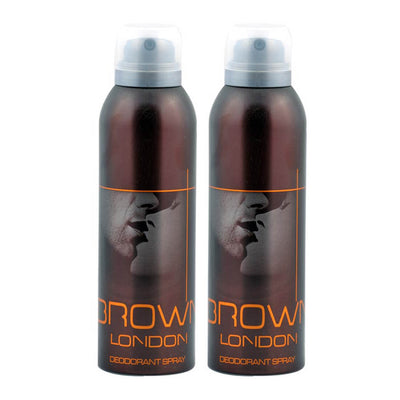 London Brown Deodorant Body Spray Pack of 2 x 200ml