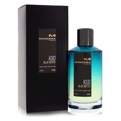 Mancera Aoud Blue Notes Eau de Parfum perfume bottle and box