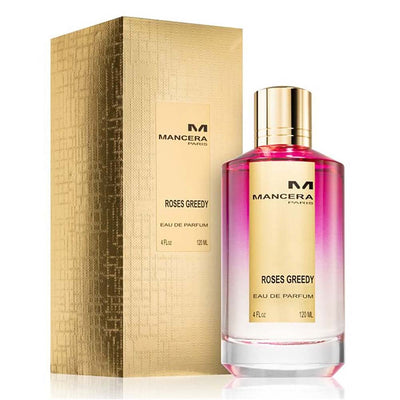 Mancera Roses Greedy Eau de Parfum perfume bottle and box