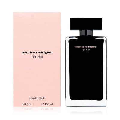Narciso Rodriguez For Her Eau de Toilette perfume Bottle and packaging 