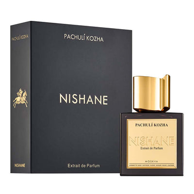 Buy Nishane Pachulí Kozha Extrait De Parfum unisex fragrance with leather, honey, and patchouli notes